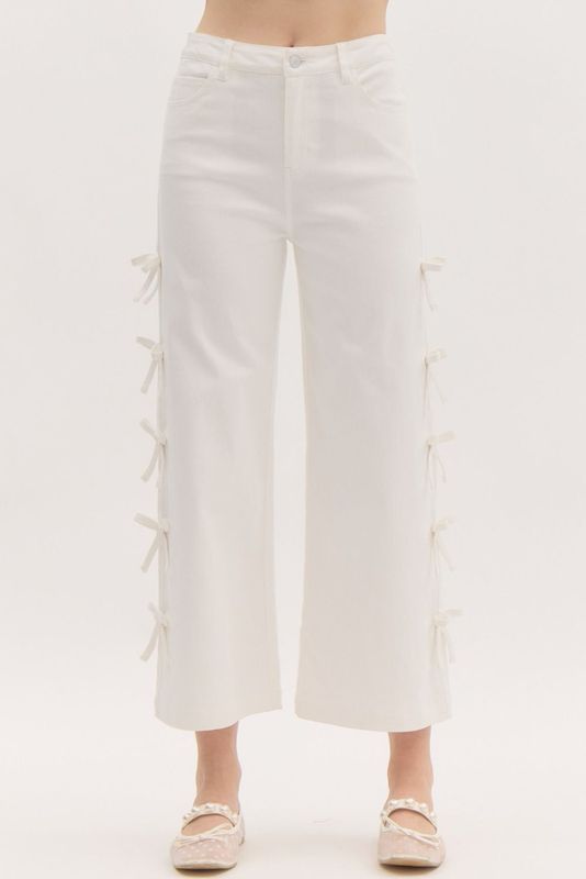 Mini Bows Wide Leg Pants