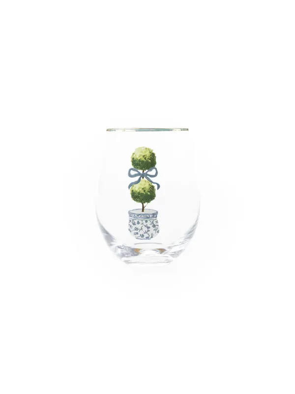 Mary Square Stemless Wine Glass - Spring/Summer