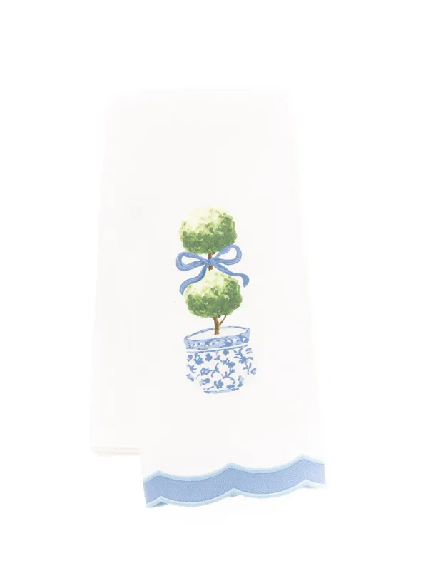 Mary Square Topiary Print Tea Towel