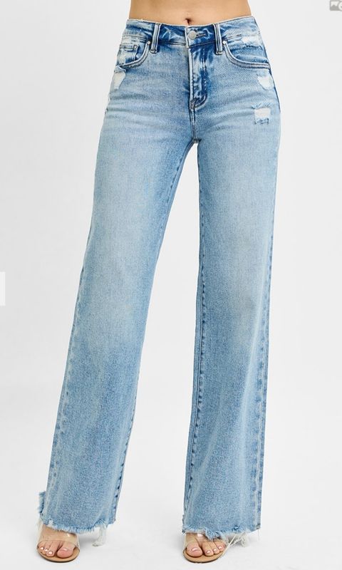 Risen Forevermore Tummy Control MR Wide Jeans