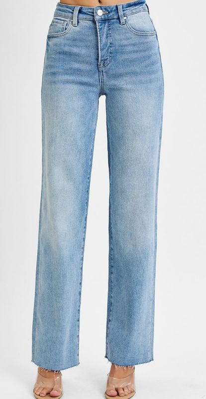 Risen In Love Tummy Control HW Straight Jeans