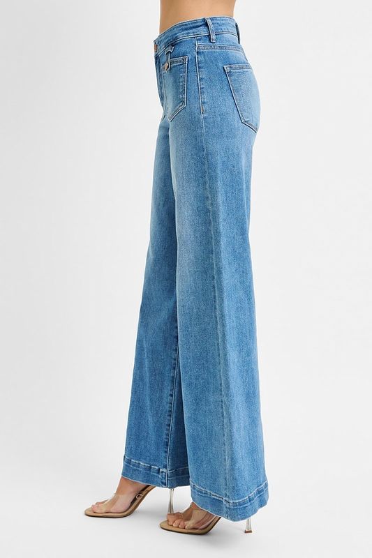 Risen Blissful MR Wide Front Patch Pocket Jeans