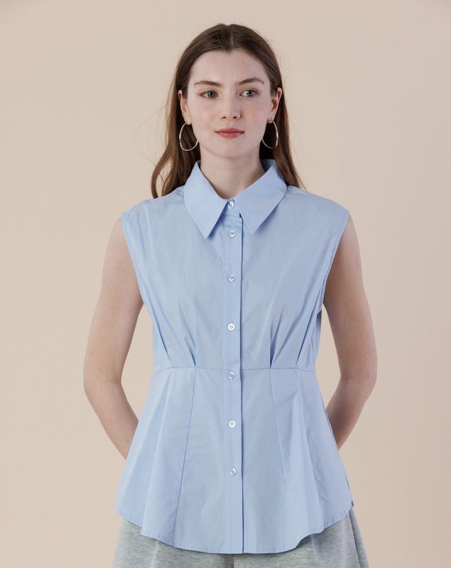 Casually Sophisticated Poplin Collared Blouse
