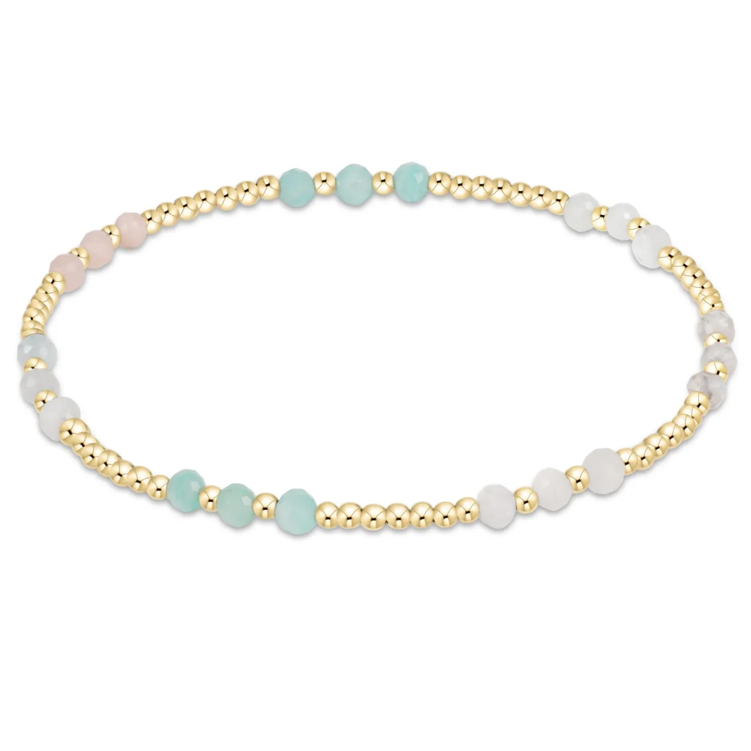 enewton Gemstone Gold Joy Pattern 3mm Bead Brace..