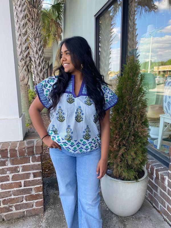 Something In The Air Flutter Sleeve Top