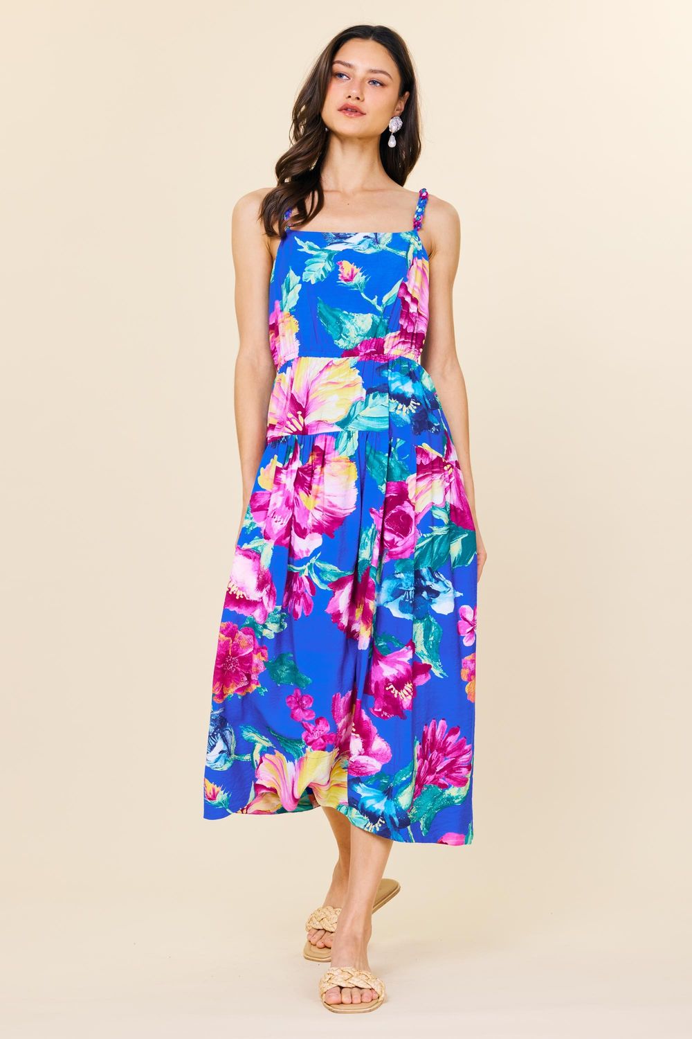 Petals In Paradise Print Dress