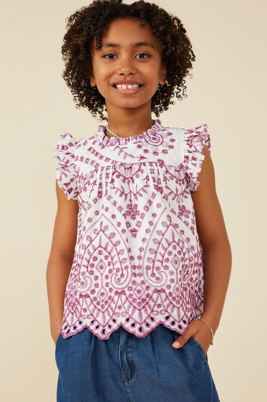 Roma Embroidered Top, TWEEN