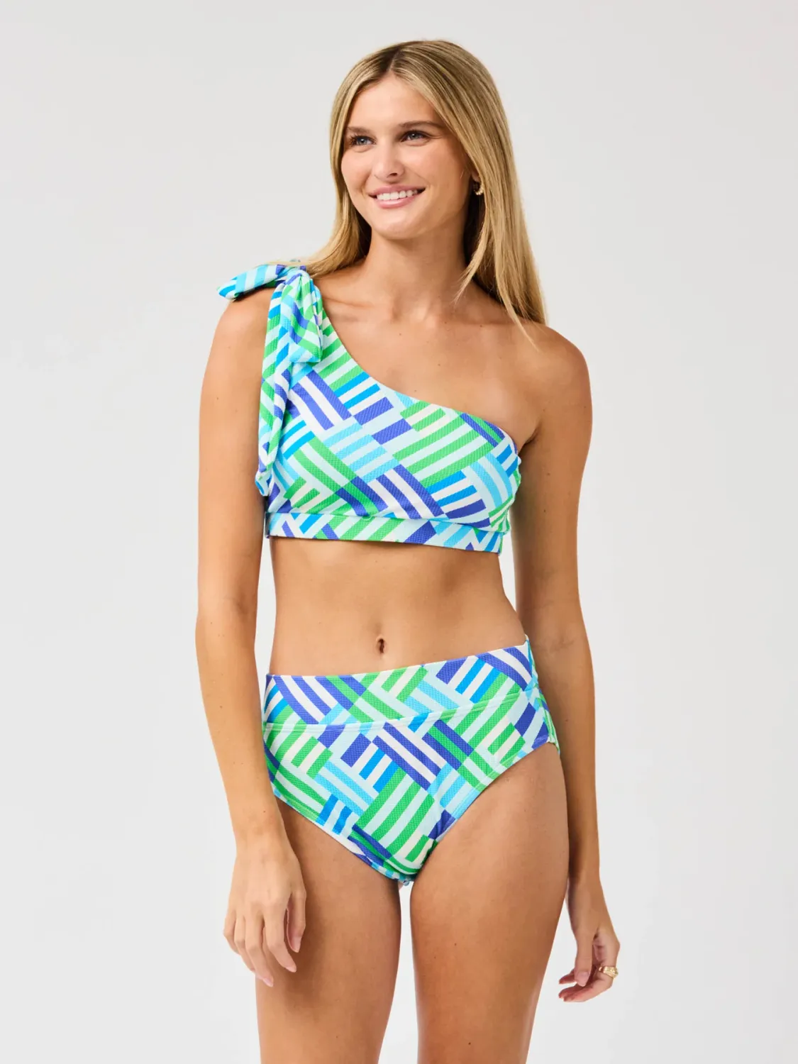 Mary Square Swept Away Green Tara Swimsuit