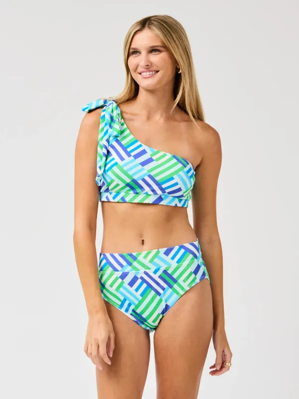 Mary Square Swept Away Green Tara Swimsuit