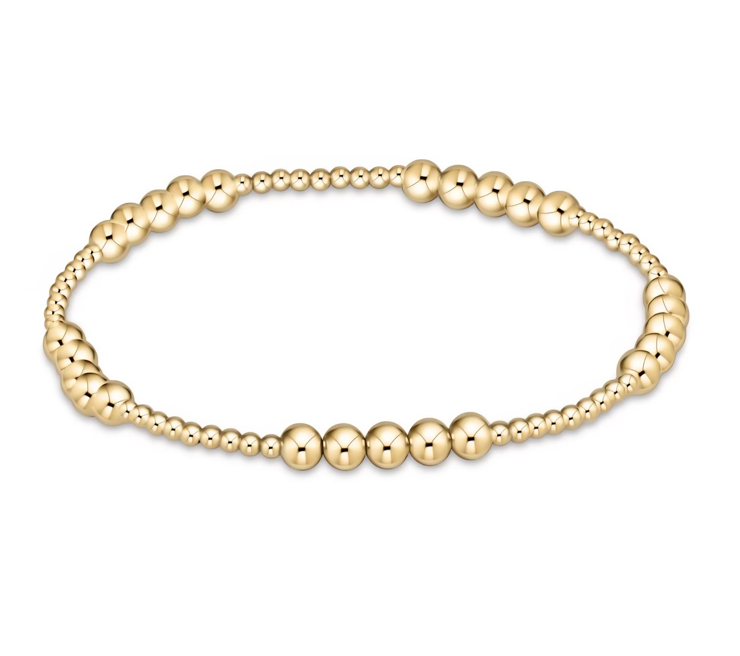 enewton Classic Gold Blissful Pattern 2.5mm Bead Bracelet - 5mm Gold 