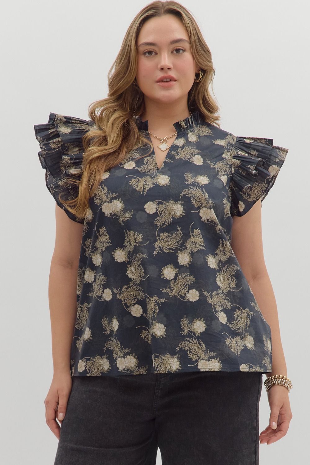 Divinely Blooming Top, CURVY