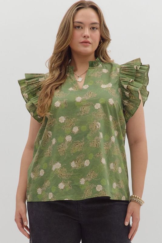 Divinely Blooming Top, CURVY