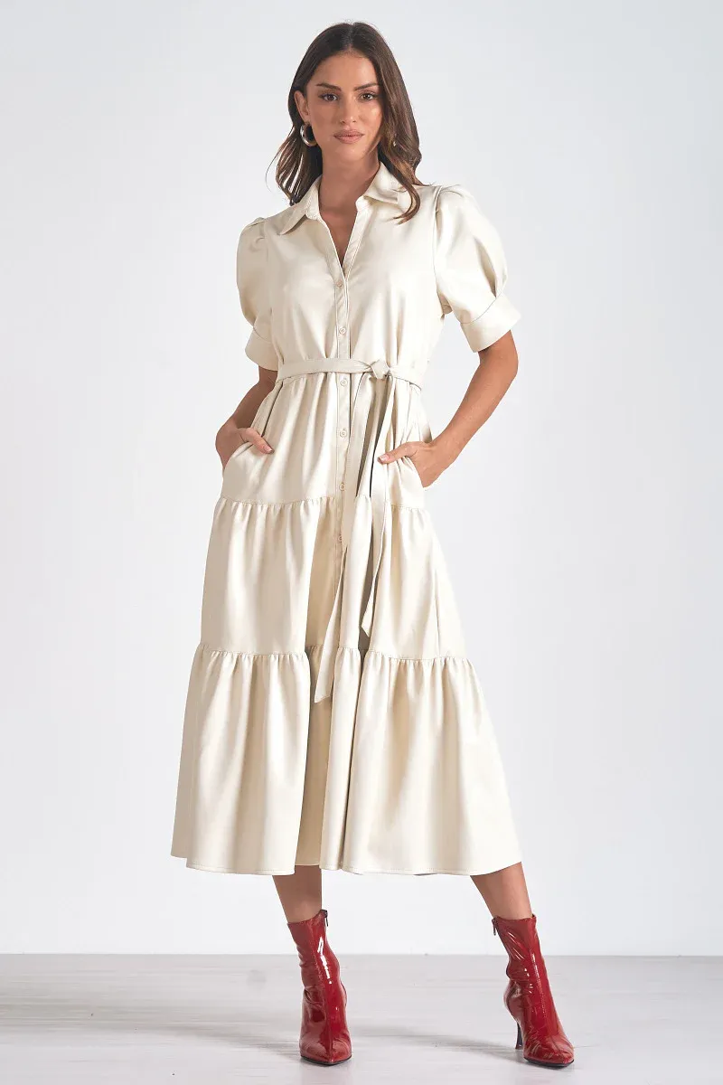 Maisie Pleather Midi