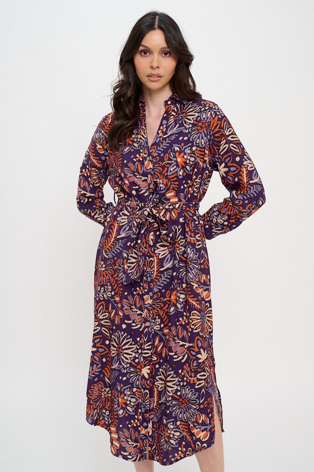 Twilight Ikat Shirt Dress