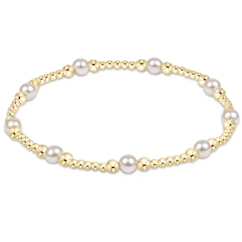 enewton Classic Purpose Pattern 4mm Bead Bracelet - Pearl