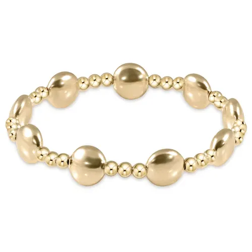 enewton Extends - Honesty Gold Sincerity Pattern 10mm Bead Bracelet