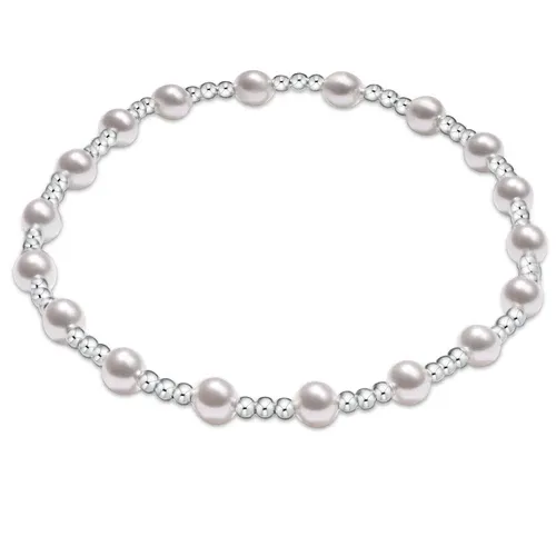 enewton Classic Sincerity Pattern Sterling 4mm Bead Bracelet - Pearl