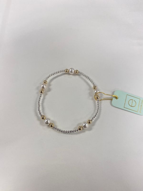 enewton Purpose Pearl 6mm Bead Bracelet - Mixed Metal