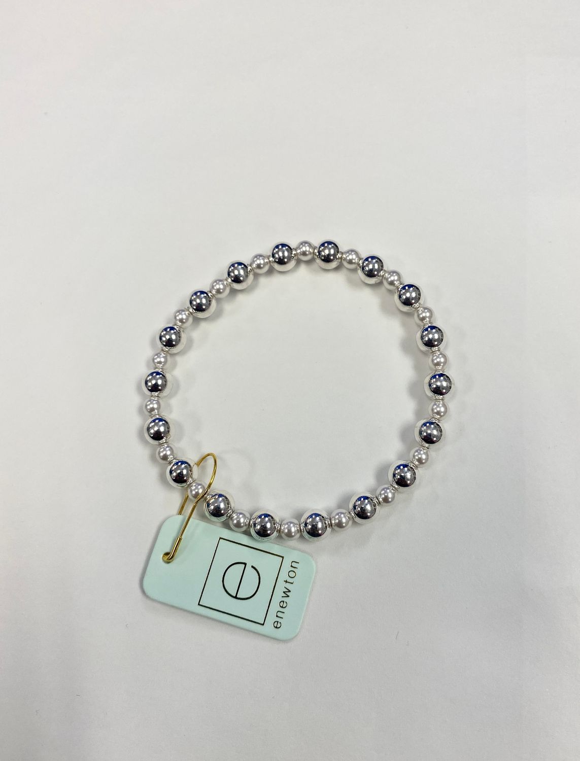 enewton Pearl Grateful Pattern 4mm Bead Bracelet - 6mm Sterling