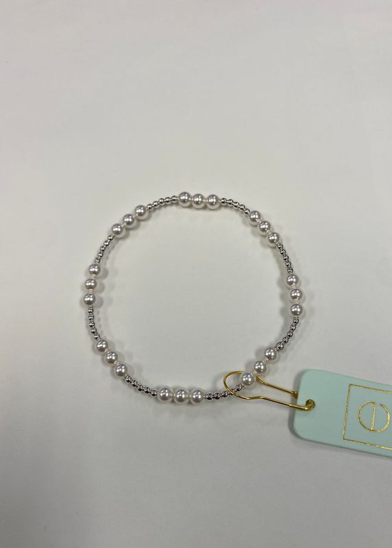 enewton Classic Joy Pattern Sterling 4mm Bead Bracelet - Pearl