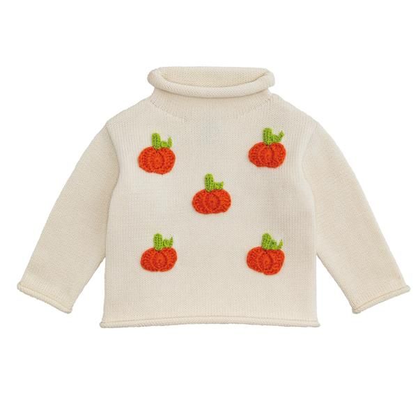 Mud Pie Mini Pumpkin Rollneck Sweater