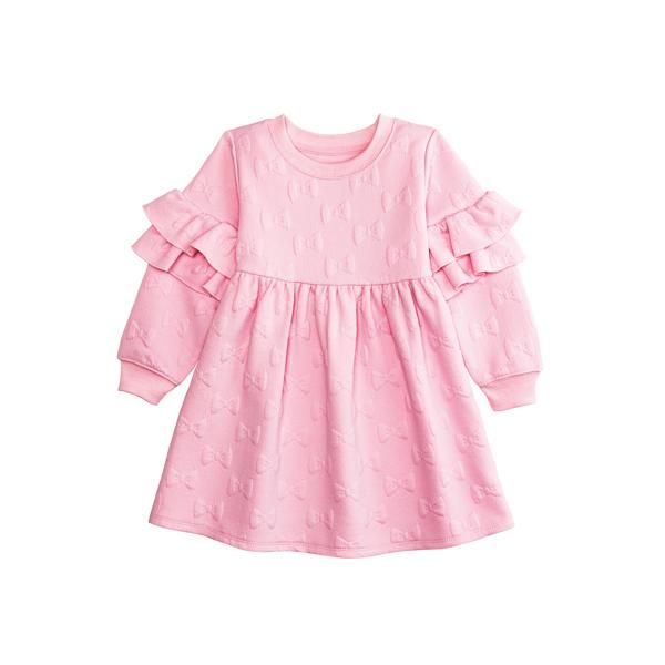 Mud Pie Quilted Bow Sweatshirt Dress