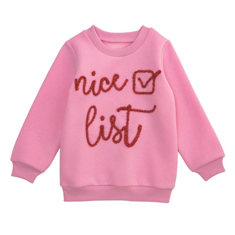 Mud Pie Nice List Tinsel Sweatshirt