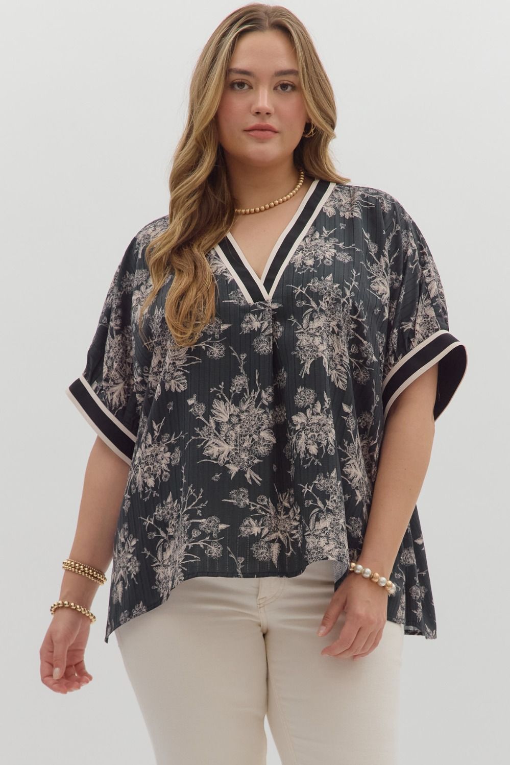 Day After Day Print Top, CURVY