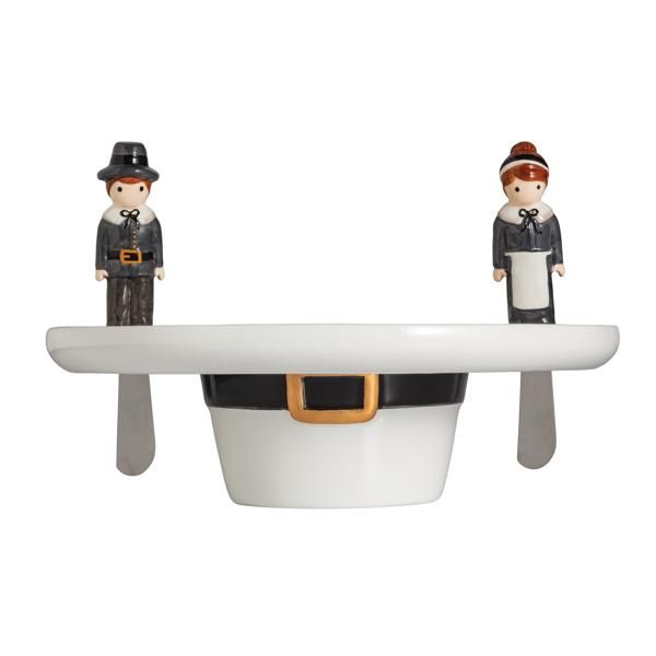 Mud Pie Pilgrim Pedestal Chip And Dip