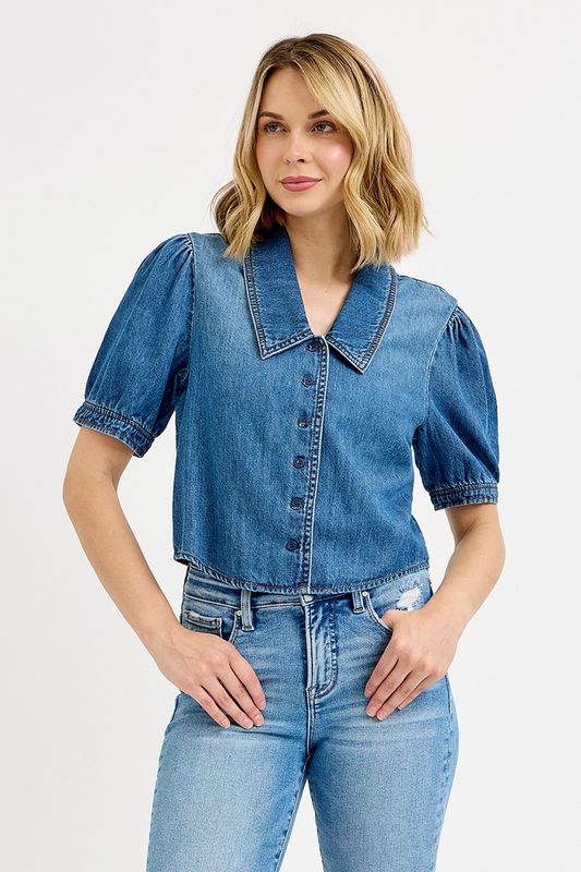 Chase The  Sun Denim Top