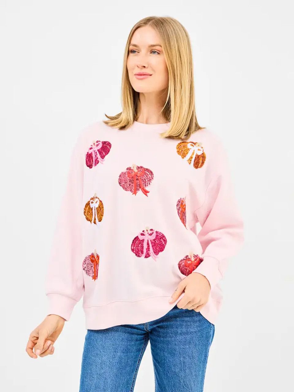 Mary Square Pumpkin Bows Sarah Sweatshirt