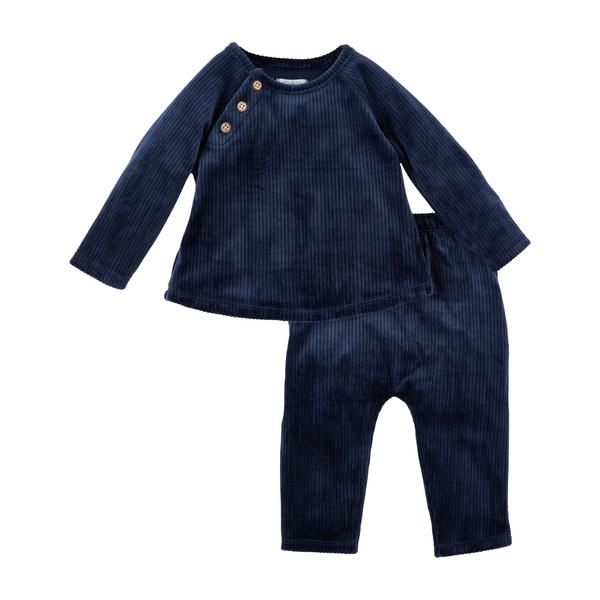 Mud Pie Navy Velour 2pc Set