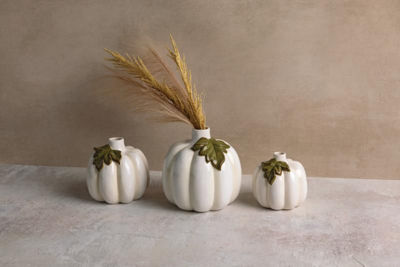 Mud Pie Ceramic Pumpkin Bud Vase