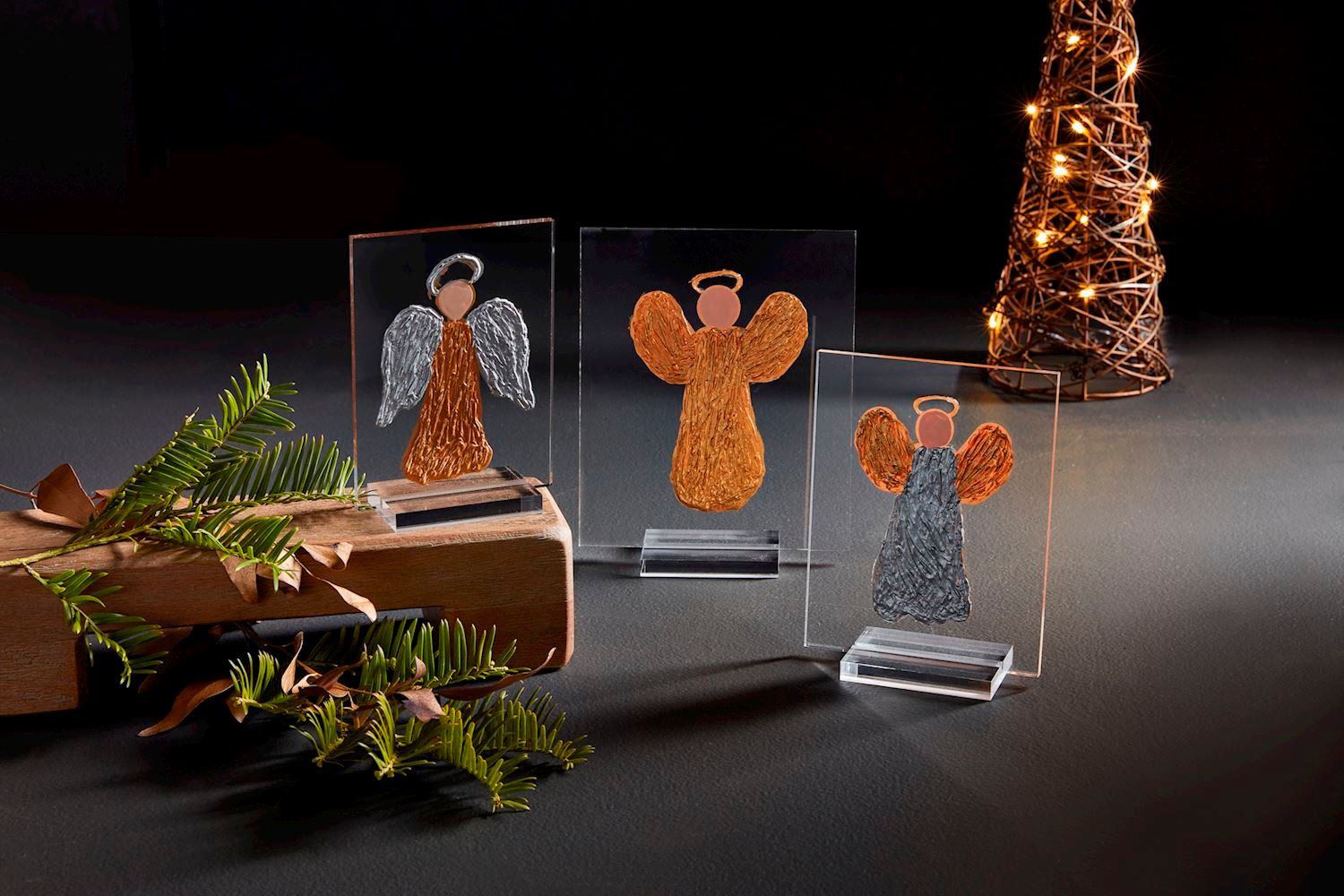 Mud Pie Acrylic Angel Plaque Stand