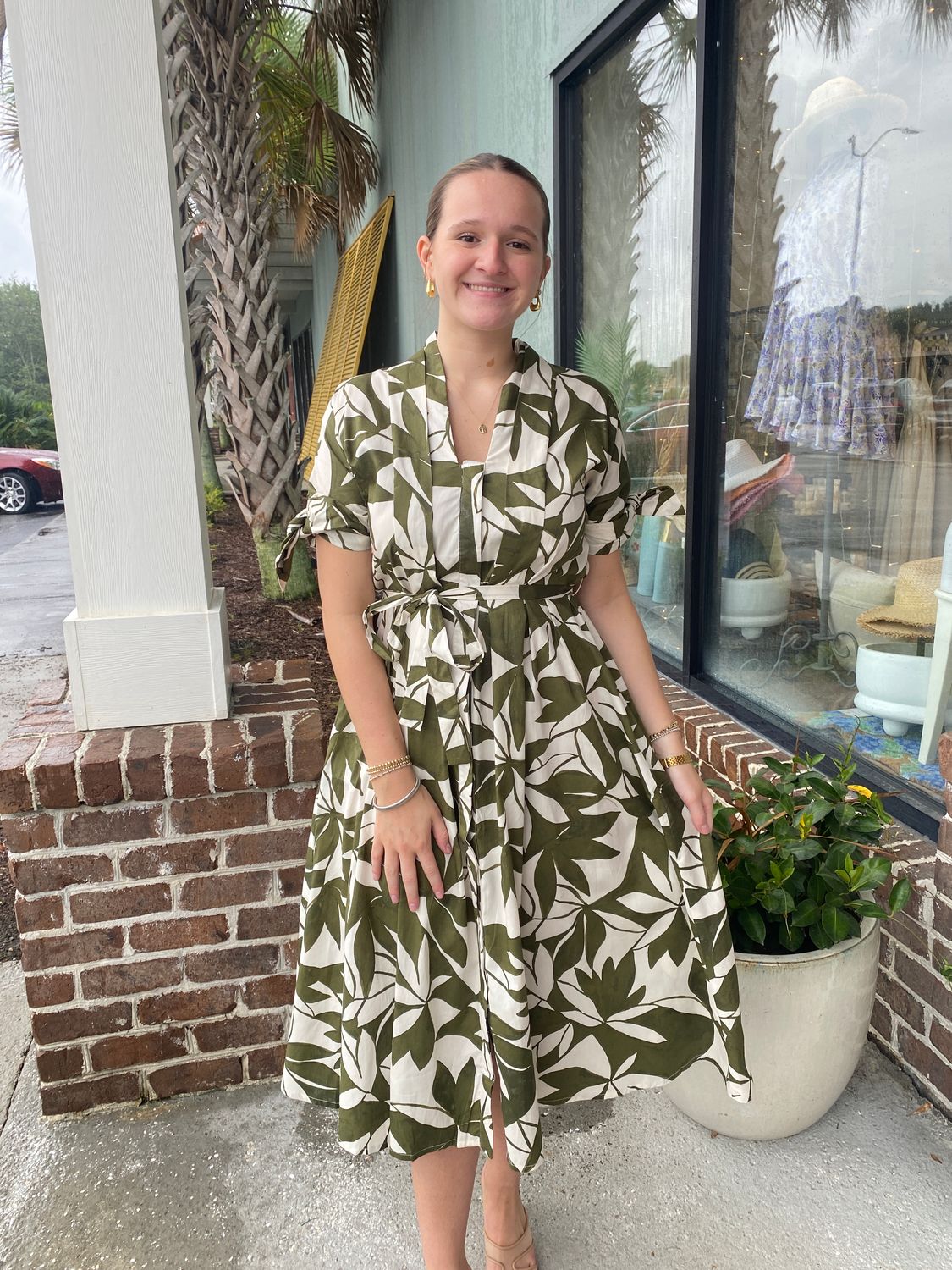 Emerald Canopy Shirt Dress