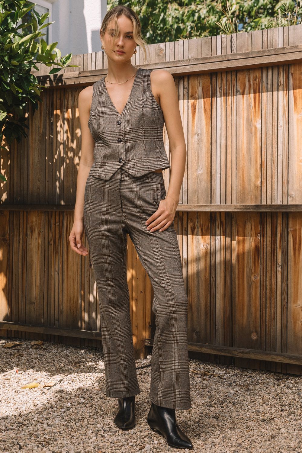 Modern Status Plaid Vest