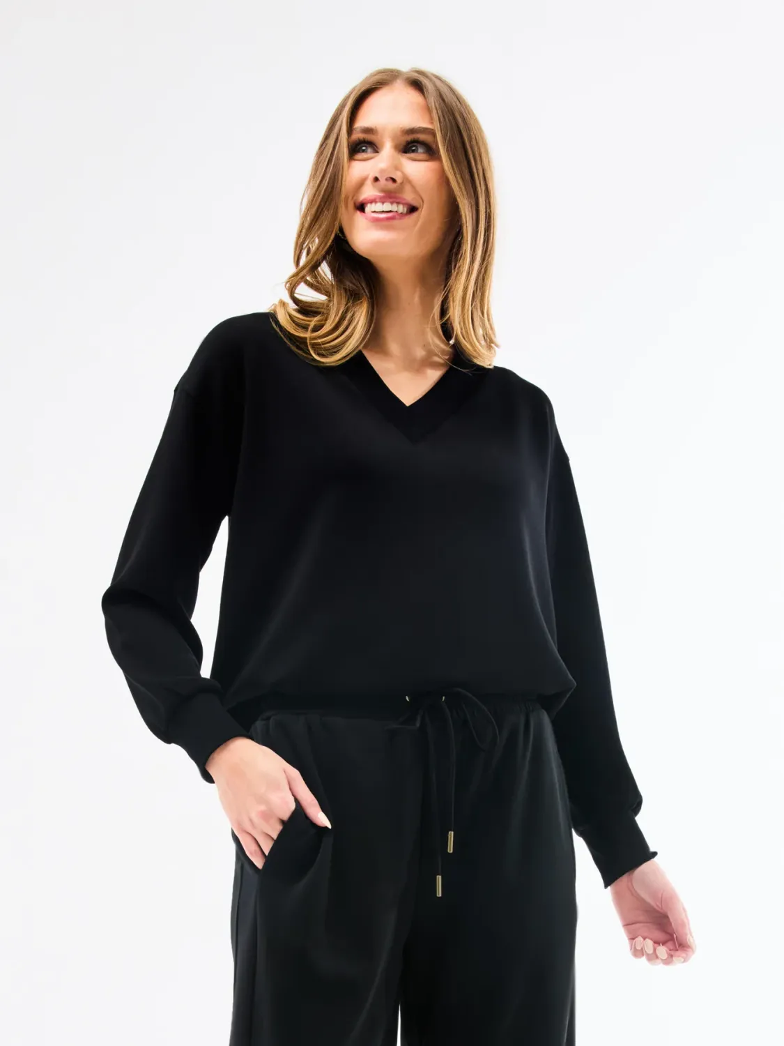 Mary Square Black Hazel Top