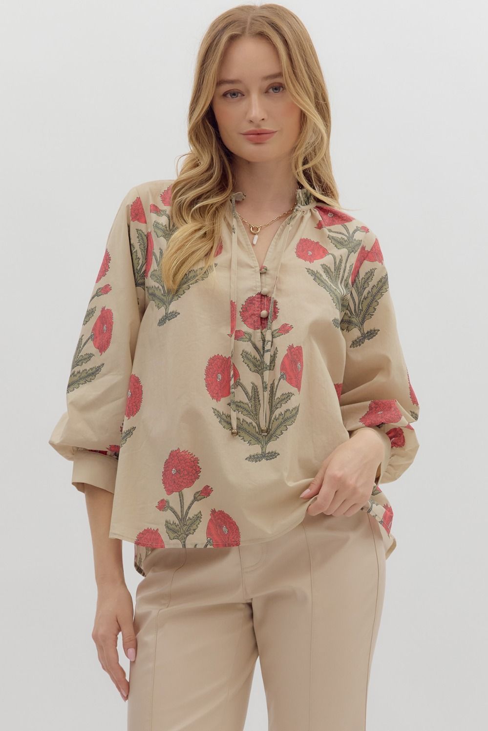 This Little Life Block Print Top