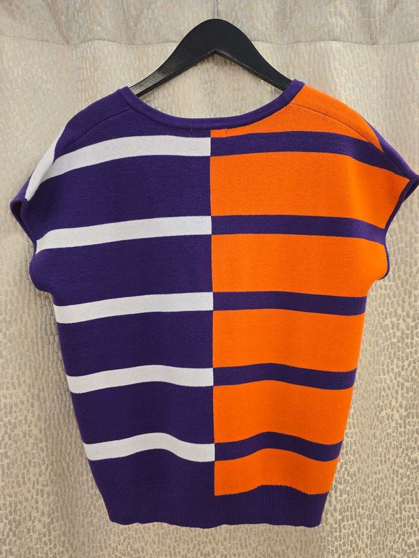 Mary Square Orange &amp; Purple Hannah Sweater