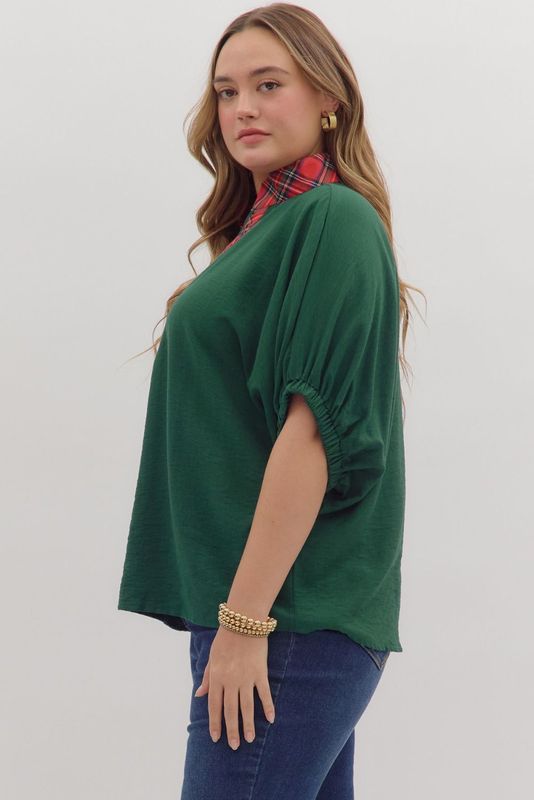 Mistletoe &amp; Cheers Top, CURVY