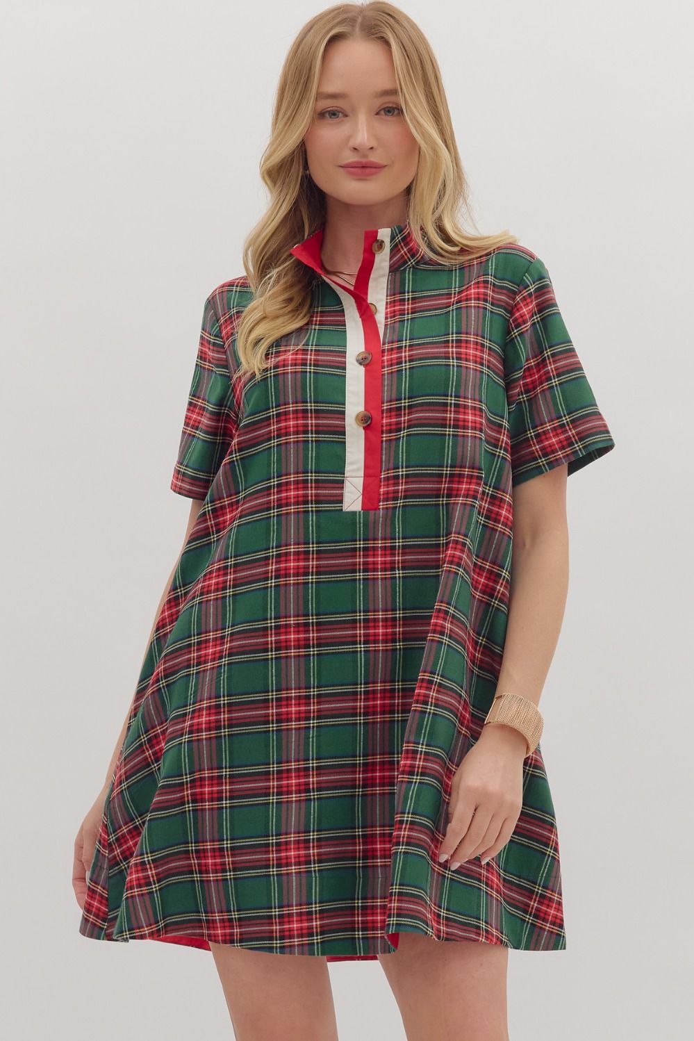 Mistletoe Plaid Dress