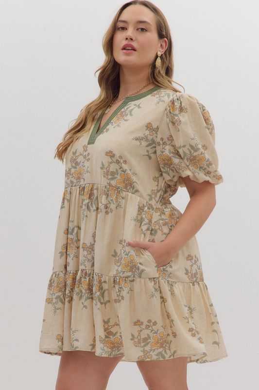 Fall Bouquets Dress, CURVY