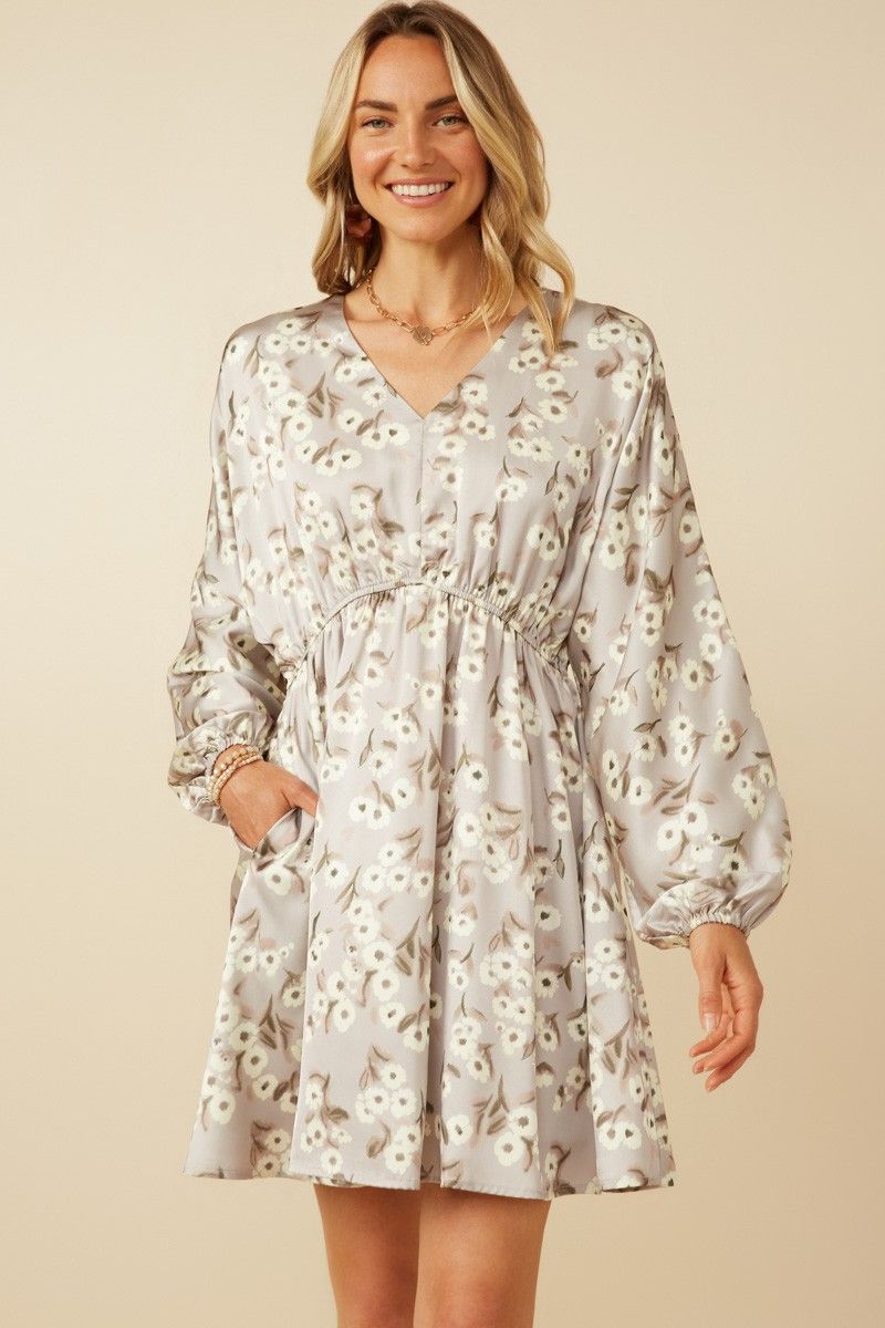 That&#39;s So Sweet Satin Floral Dress