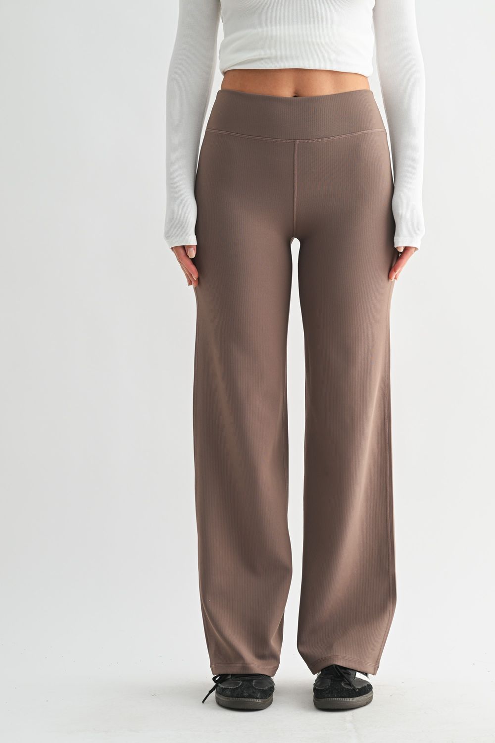 Jacquard Stripe Wide Leg Pant
