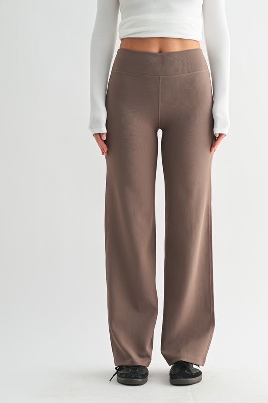 Jacquard Stripe Wide Leg Pant