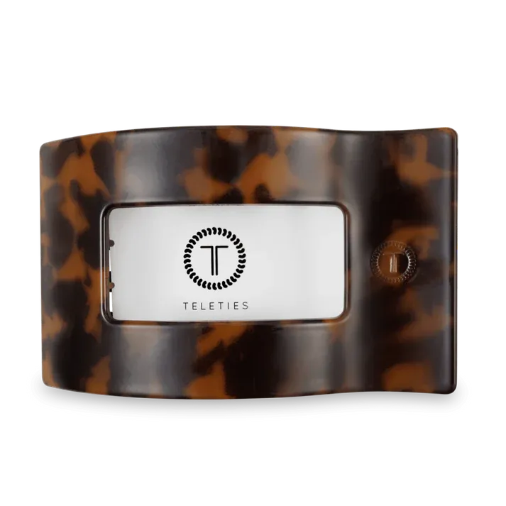 Teleties The Flat Clip Rectangle Large - Tortoise