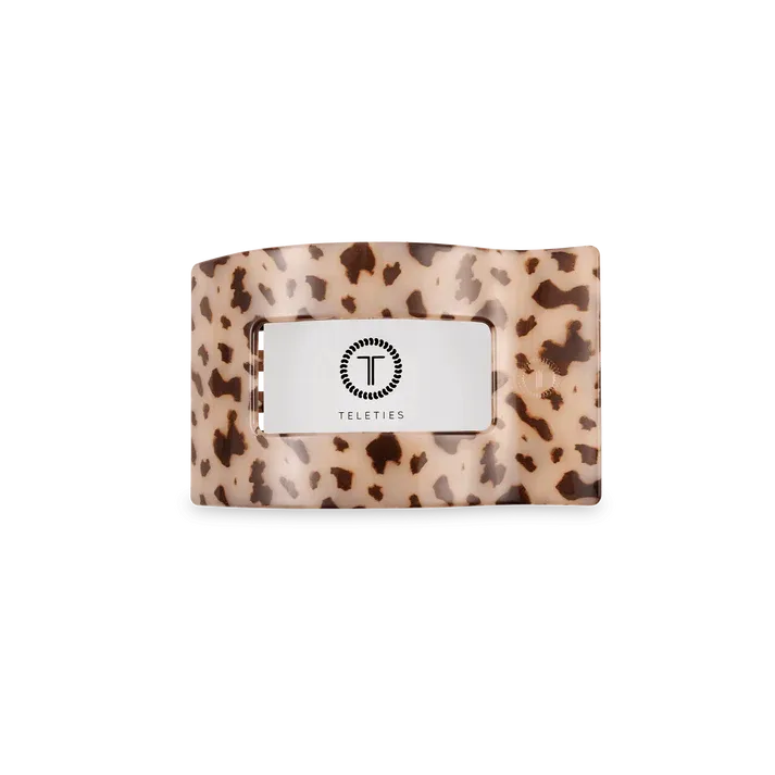 Teleties The Flat Clip Rectangle Small - Blonde Tortoise