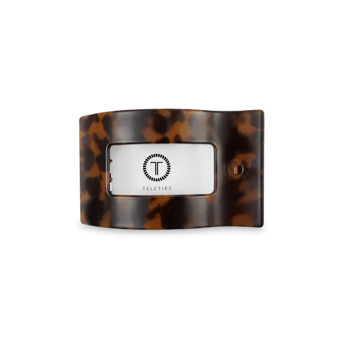 Teleties The Flat Clip Rectangle Small - Tortoise