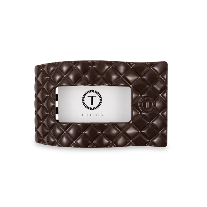 Teleties The Flat Hair Clip Rectangle Medium Quilted - Truly Taupe