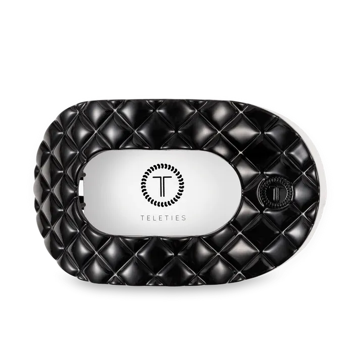 Teleties The Flat Hair Clip Large - Jet Black Quilted
